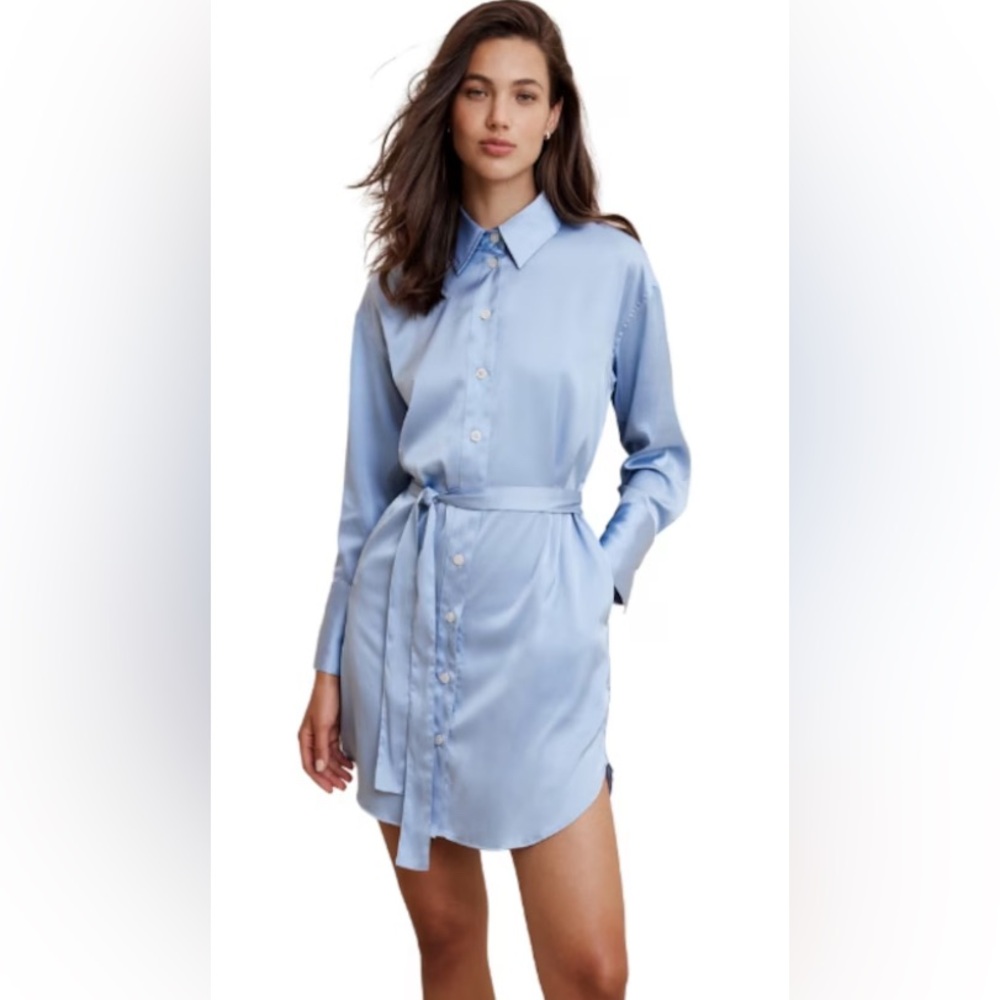 Banana Republic Sky Blue Shirt Dress